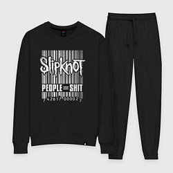 Костюм хлопковый женский Slipknot bar code, цвет: черный