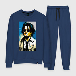 Костюм хлопковый женский Johnny Depp -celebrity, цвет: тёмно-синий