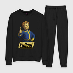 Костюм хлопковый женский Real vault boy, цвет: черный