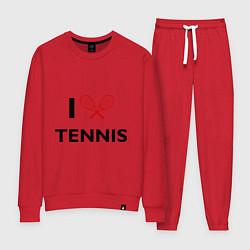 Костюм хлопковый женский I Love Tennis, цвет: красный