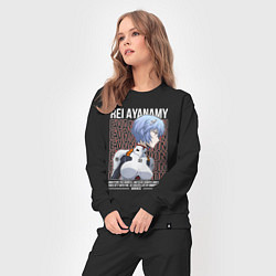 Костюм хлопковый женский Евангелион Рей, цвет: черный — фото 2