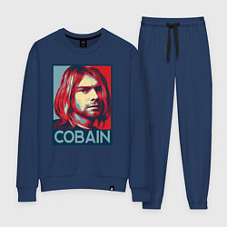 Костюм хлопковый женский Nirvana - Kurt Cobain, цвет: тёмно-синий