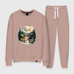 Женский костюм Японские дома на фоне гор в стиле моротай