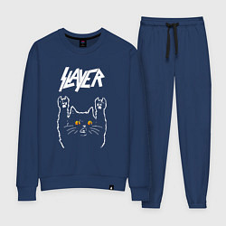 Костюм хлопковый женский Slayer rock cat, цвет: тёмно-синий