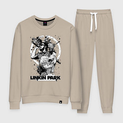 Костюм хлопковый женский Linkin Park all, цвет: миндальный