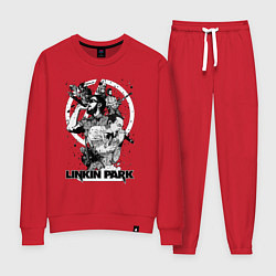 Костюм хлопковый женский Linkin Park all, цвет: красный