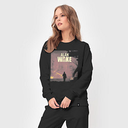 Костюм хлопковый женский Alan Wake art, цвет: черный — фото 2
