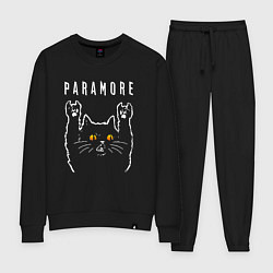 Костюм хлопковый женский Paramore rock cat, цвет: черный