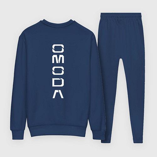 Женский костюм Omoda white big logo / Тёмно-синий – фото 2