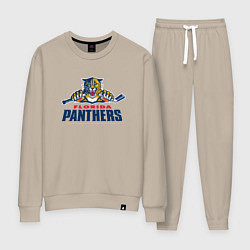 Костюм хлопковый женский Florida panthers - hockey team, цвет: миндальный