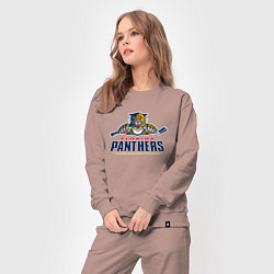 Костюм хлопковый женский Florida panthers - hockey team, цвет: пыльно-розовый — фото 2