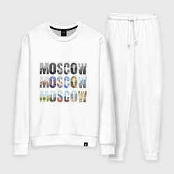 Костюм хлопковый женский Moscow - Москва, цвет: белый