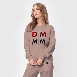 Костюм хлопковый женский Depeche Mode - Memento Mori Logo DM, цвет: пыльно-розовый — фото 2