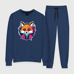 Костюм хлопковый женский Neon fox, цвет: тёмно-синий