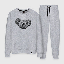 Костюм хлопковый женский Коала морда, цвет: меланж