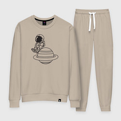 Женский костюм Космонавт сидит на планете