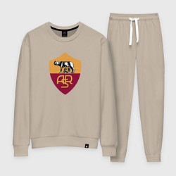 Костюм хлопковый женский Roma fc club, цвет: миндальный