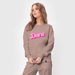 Костюм хлопковый женский Diana - retro Barbie style, цвет: пыльно-розовый — фото 2