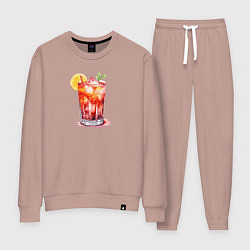 Женский костюм Стакан с соком и апельсином