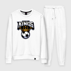 Костюм хлопковый женский Футбольные короли, цвет: белый