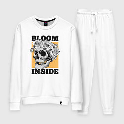 Костюм хлопковый женский Bloom inside, цвет: белый