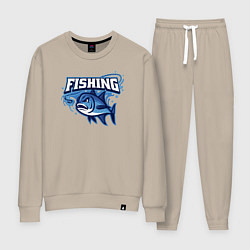 Костюм хлопковый женский Fishing style, цвет: миндальный