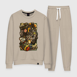 Костюм хлопковый женский Fallout swag, цвет: миндальный