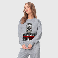 Костюм хлопковый женский Terminator 2 T800, цвет: меланж — фото 2