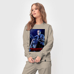 Костюм хлопковый женский T2 - Arnold, цвет: миндальный — фото 2