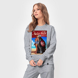 Костюм хлопковый женский Fallout - drink and smile, цвет: меланж — фото 2