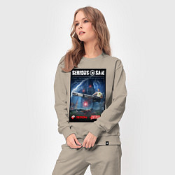 Костюм хлопковый женский Serious Sam 1 - second encounter, цвет: миндальный — фото 2