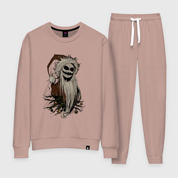 Костюм хлопковый женский Джек Скеллингтон, цвет: пыльно-розовый