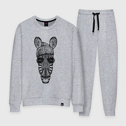 Женский костюм Зебра в очках и шапке