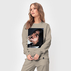 Костюм хлопковый женский Hyunjin Rock Star Stray Kids, цвет: миндальный — фото 2