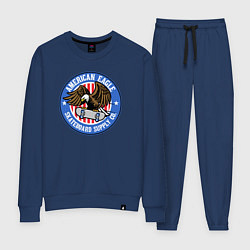 Костюм хлопковый женский USA skate eagle, цвет: тёмно-синий