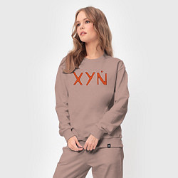 Костюм хлопковый женский XYN, цвет: пыльно-розовый — фото 2