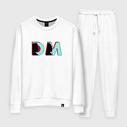 Костюм хлопковый женский Depeche Mode - DM logo, цвет: белый