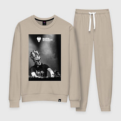 Костюм хлопковый женский Boris Brejcha high tech minimal, цвет: миндальный