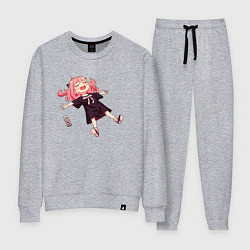 Костюм хлопковый женский Аня из аниме и манги семья шпиона, цвет: меланж
