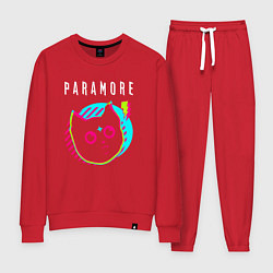 Костюм хлопковый женский Paramore rock star cat, цвет: красный