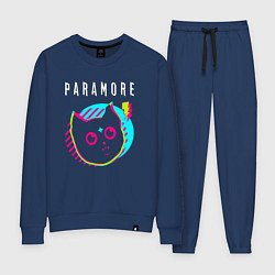 Костюм хлопковый женский Paramore rock star cat, цвет: тёмно-синий