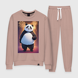 Женский костюм Панда в свитере под салютом - ai art