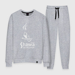 Костюм хлопковый женский Senior shawa developer white, цвет: меланж
