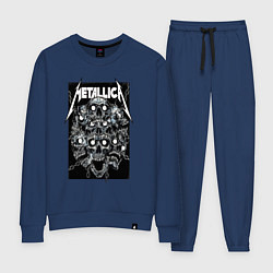 Костюм хлопковый женский Metallica - skulls, цвет: тёмно-синий