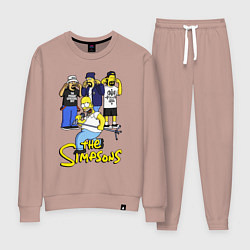 Костюм хлопковый женский Simpsons - Cypress hill, цвет: пыльно-розовый