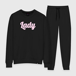 Женский костюм Lady розовыми буквами