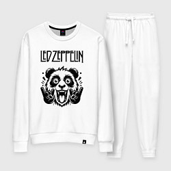 Костюм хлопковый женский Led Zeppelin - rock panda, цвет: белый