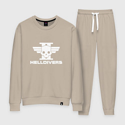 Костюм хлопковый женский Helldivers 2: Logo, цвет: миндальный
