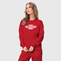 Костюм хлопковый женский Helldivers 2: Logo, цвет: красный — фото 2