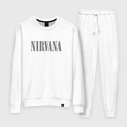Костюм хлопковый женский Nirvana black album, цвет: белый